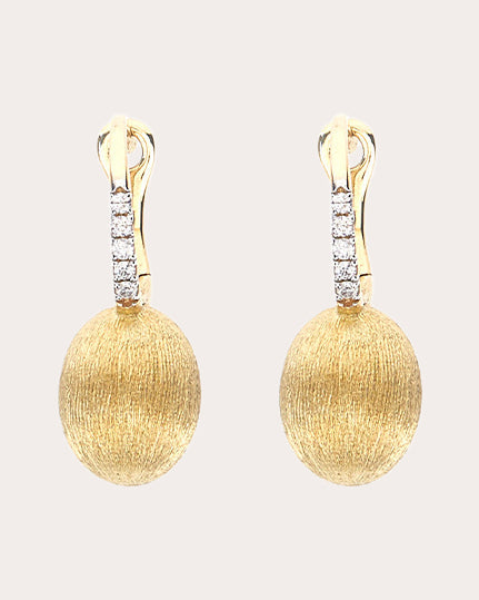 Diamond & 18k Gold Baby Ciliegine Drop Earrings
