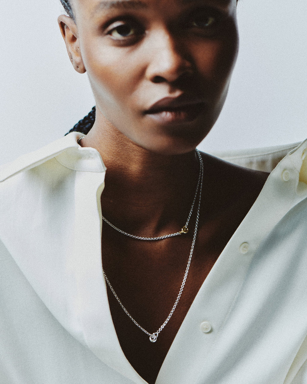Two-Tone Link Up Chain Necklace