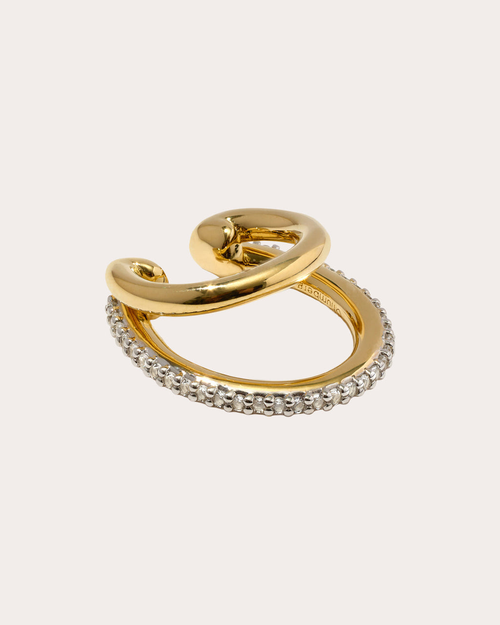 Cubic Zirconia Pavé Double Ear Cuff