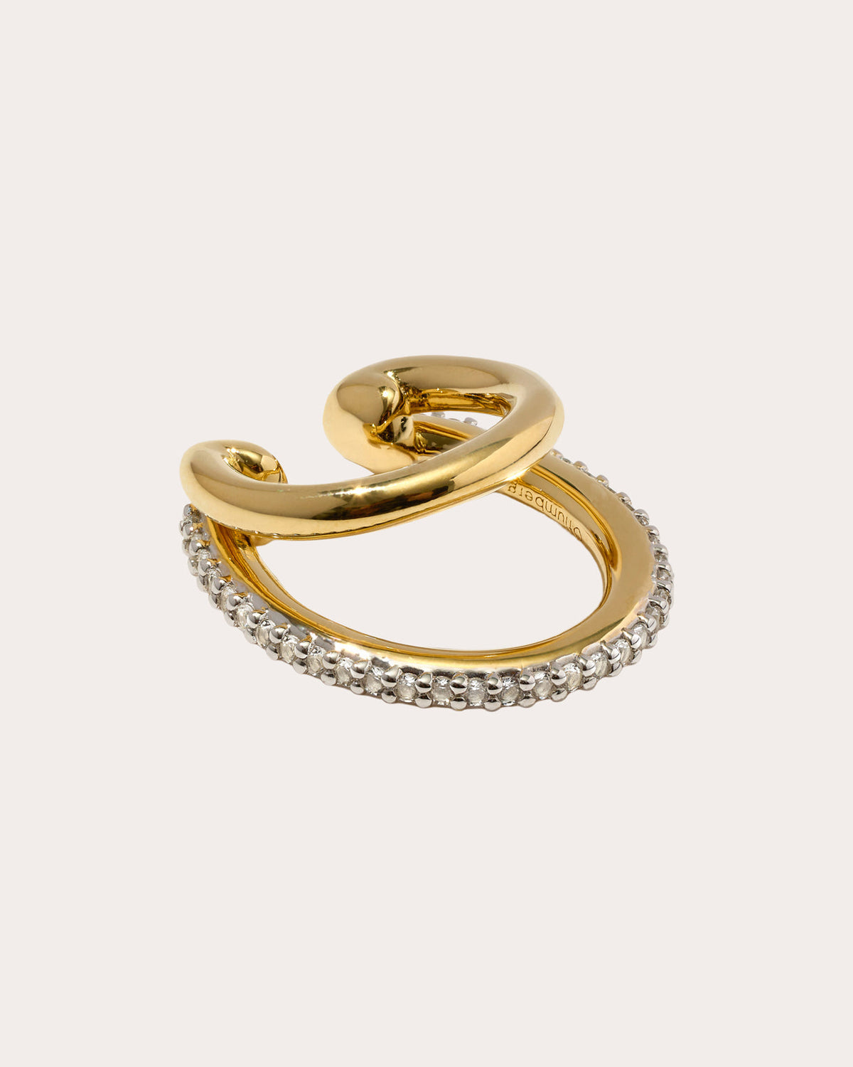 Cubic Zirconia Pavé Double Ear Cuff