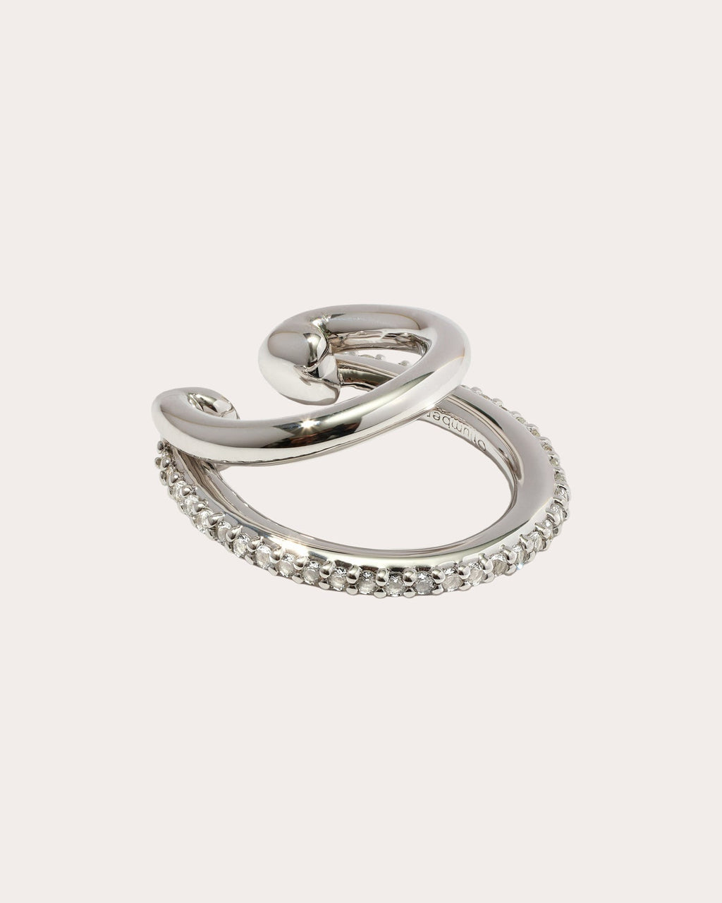 Cubic Zirconia Pavé Double Ear Cuff