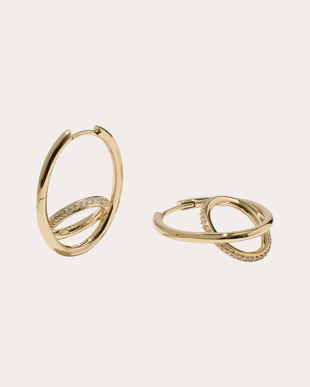 Cubic Zirconia Pavé Spiralis Hoop Earrings
