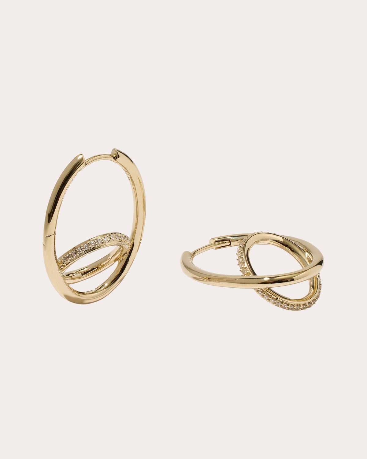 Cubic Zirconia Pavé Spiralis Hoop Earrings