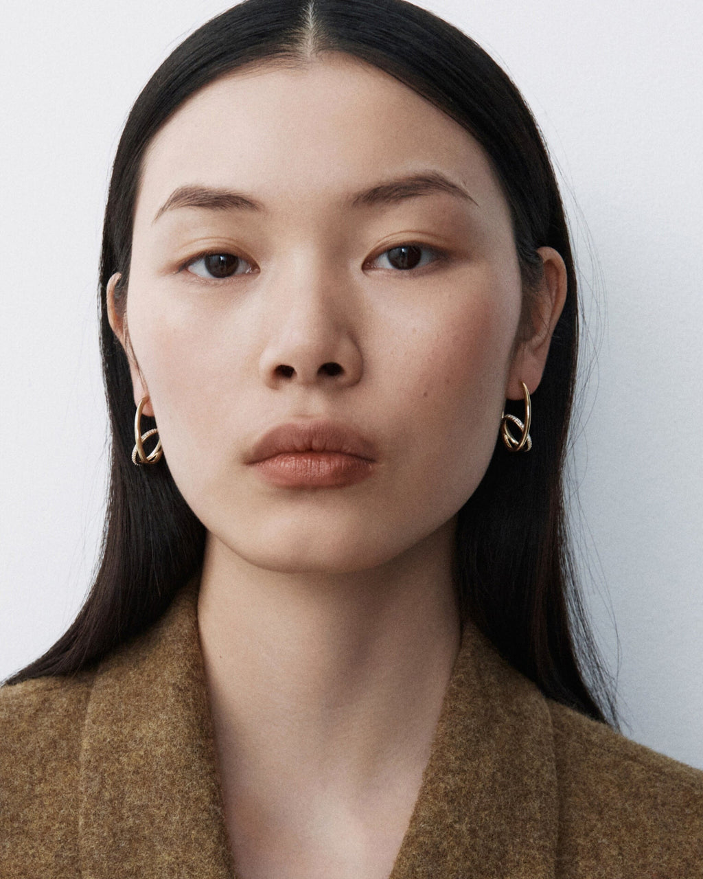 Cubic Zirconia Pavé Spiralis Hoop Earrings
