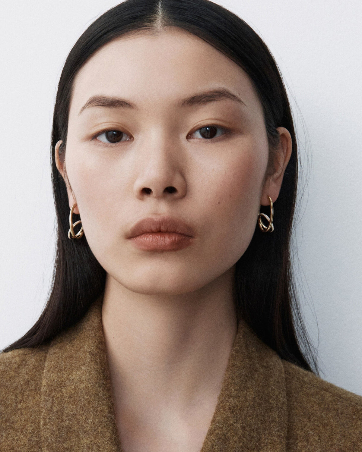 Cubic Zirconia Pavé Spiralis Hoop Earrings