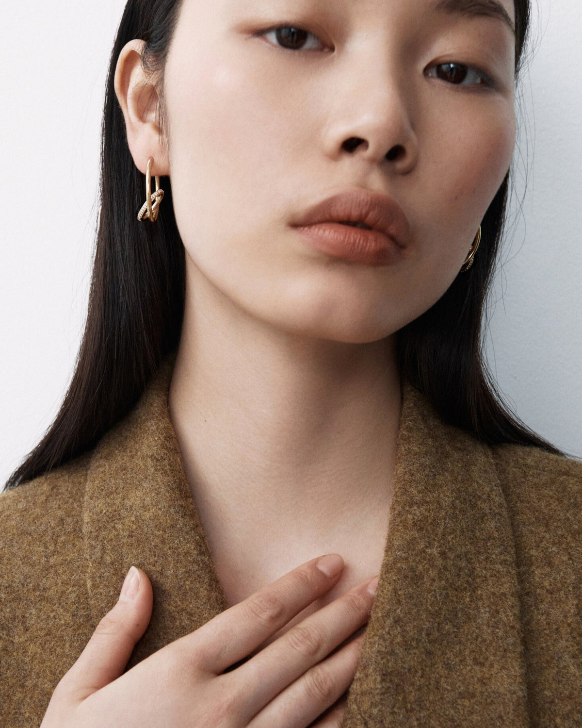 Cubic Zirconia Pavé Spiralis Hoop Earrings