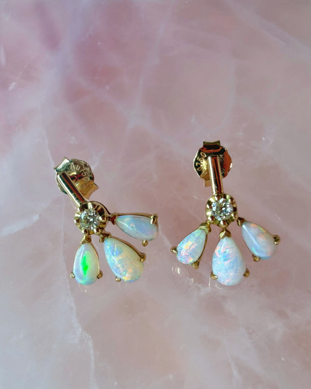 Opal & Diamond Fauna Stud Earrings
