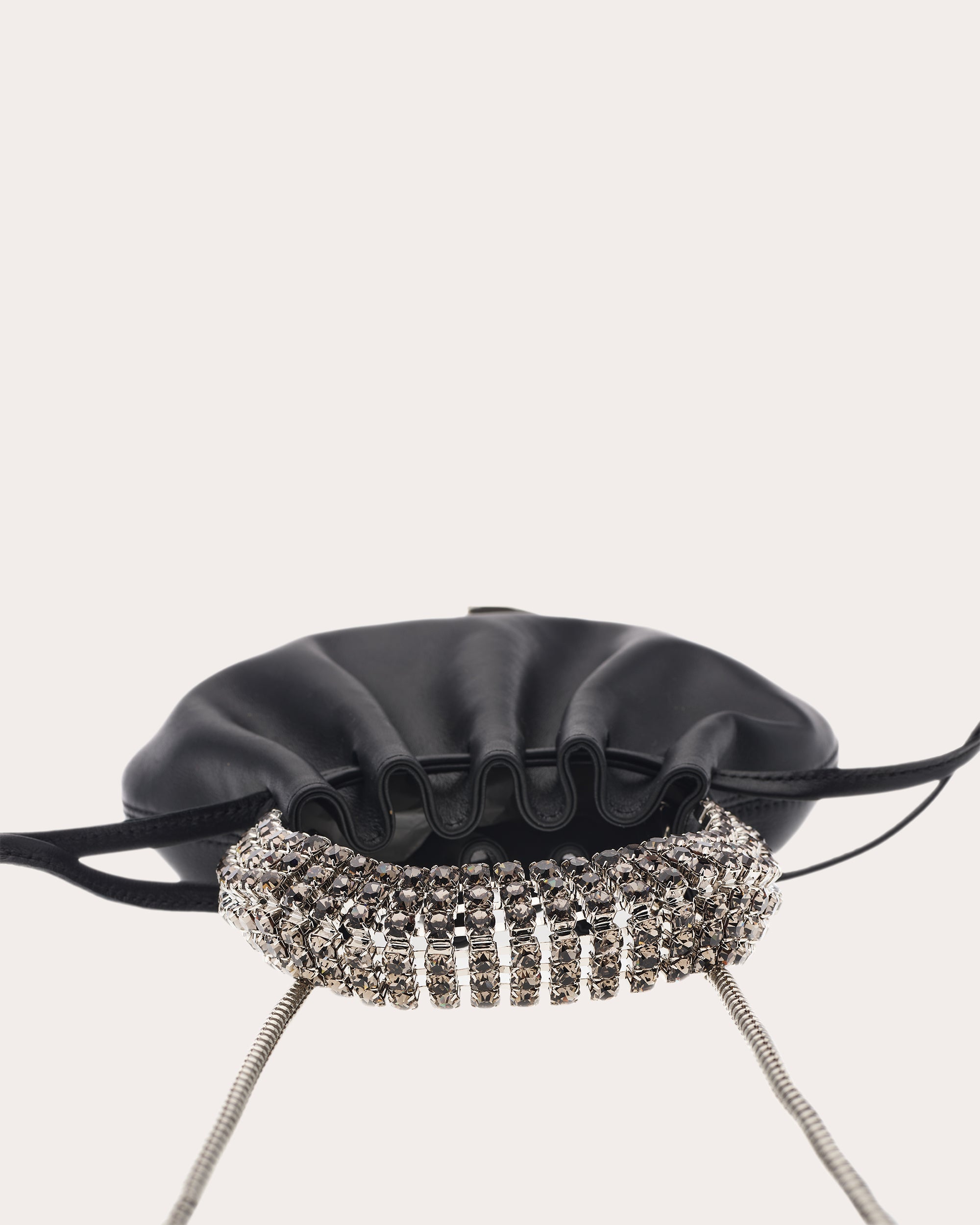 Ayla Crystal Leather Pouch Tote