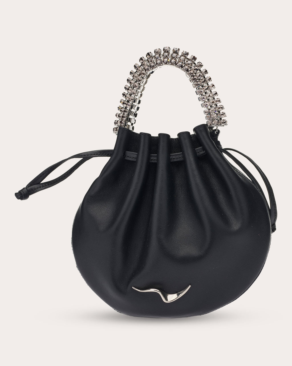 Ayla Crystal Leather Pouch Tote
