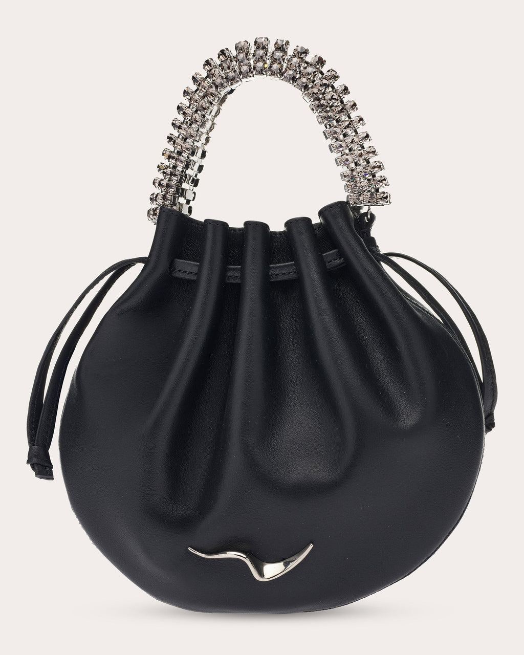 Ayla Crystal Leather Pouch Tote
