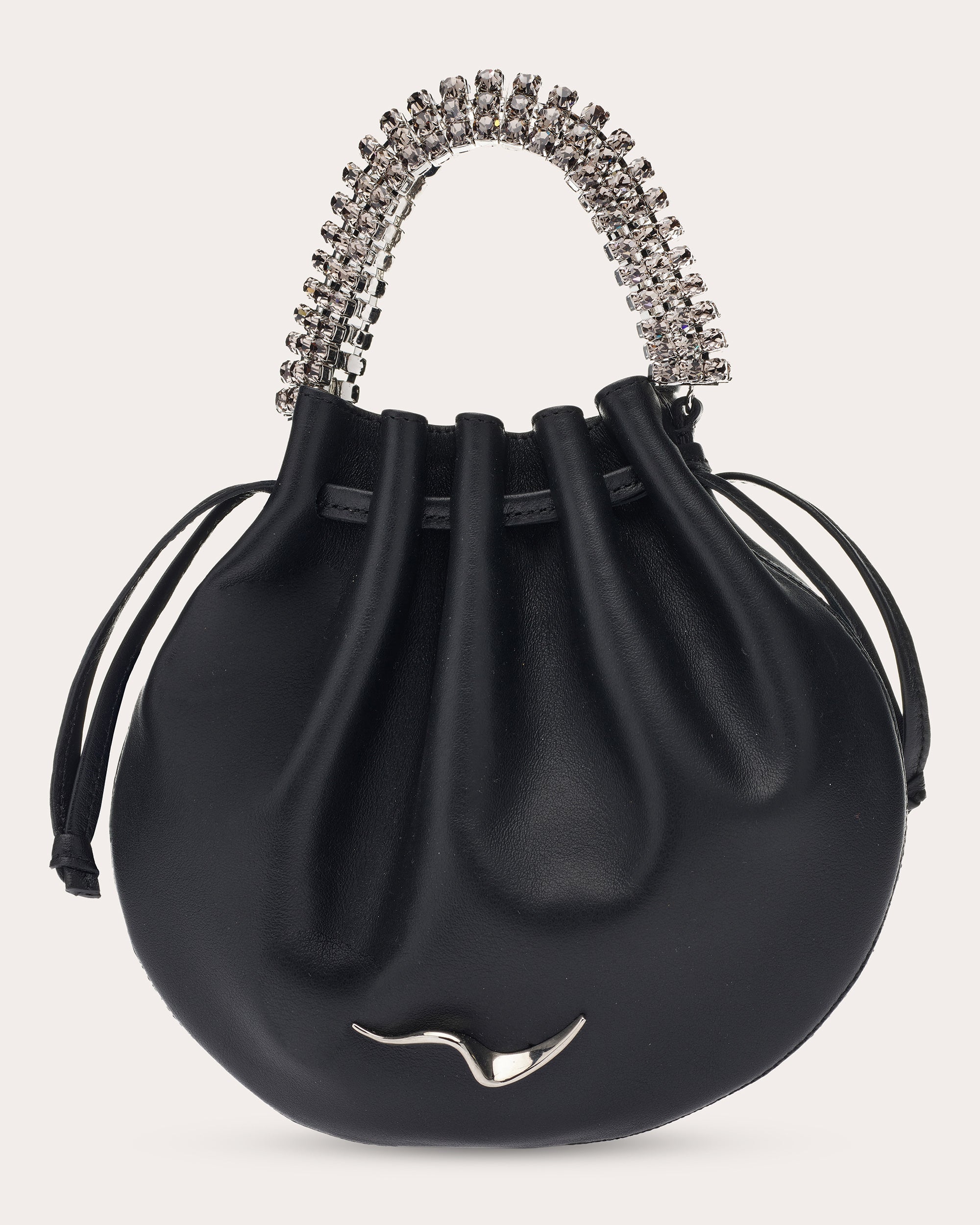 Ayla Crystal Leather Pouch Tote