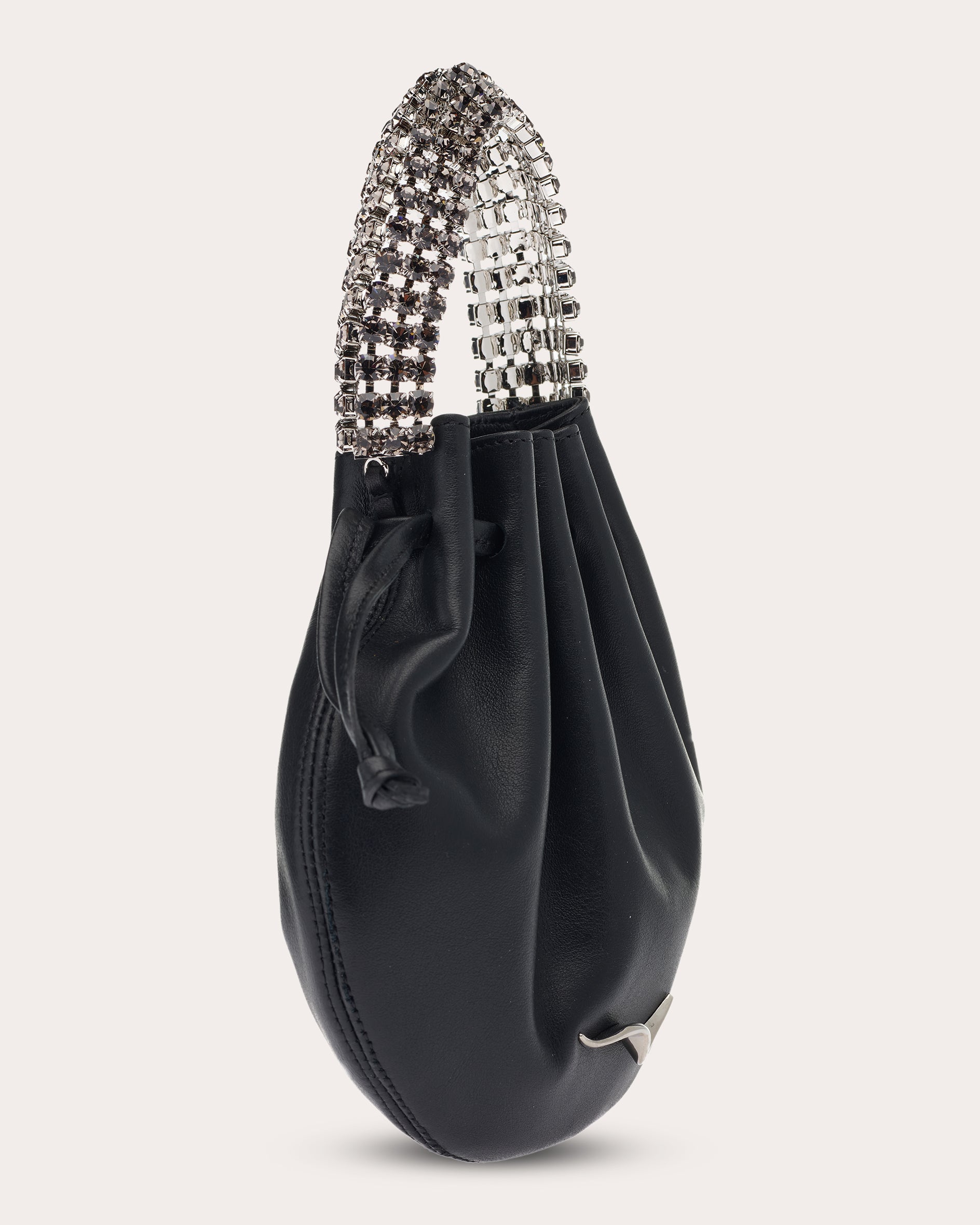 Ayla Crystal Leather Pouch Tote