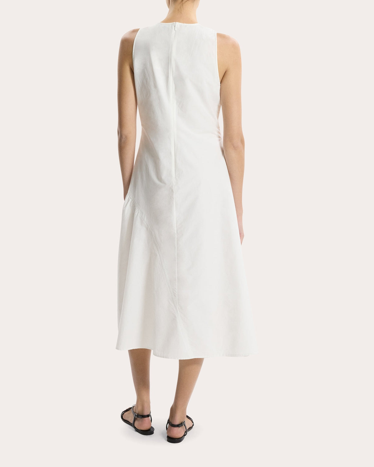 Asymmetric Ruched Tank Dress