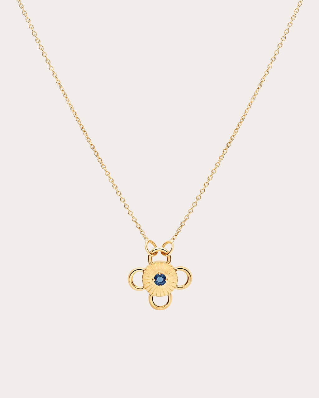Sapphire & 18k Gold Baby Bolt Pendant Necklace