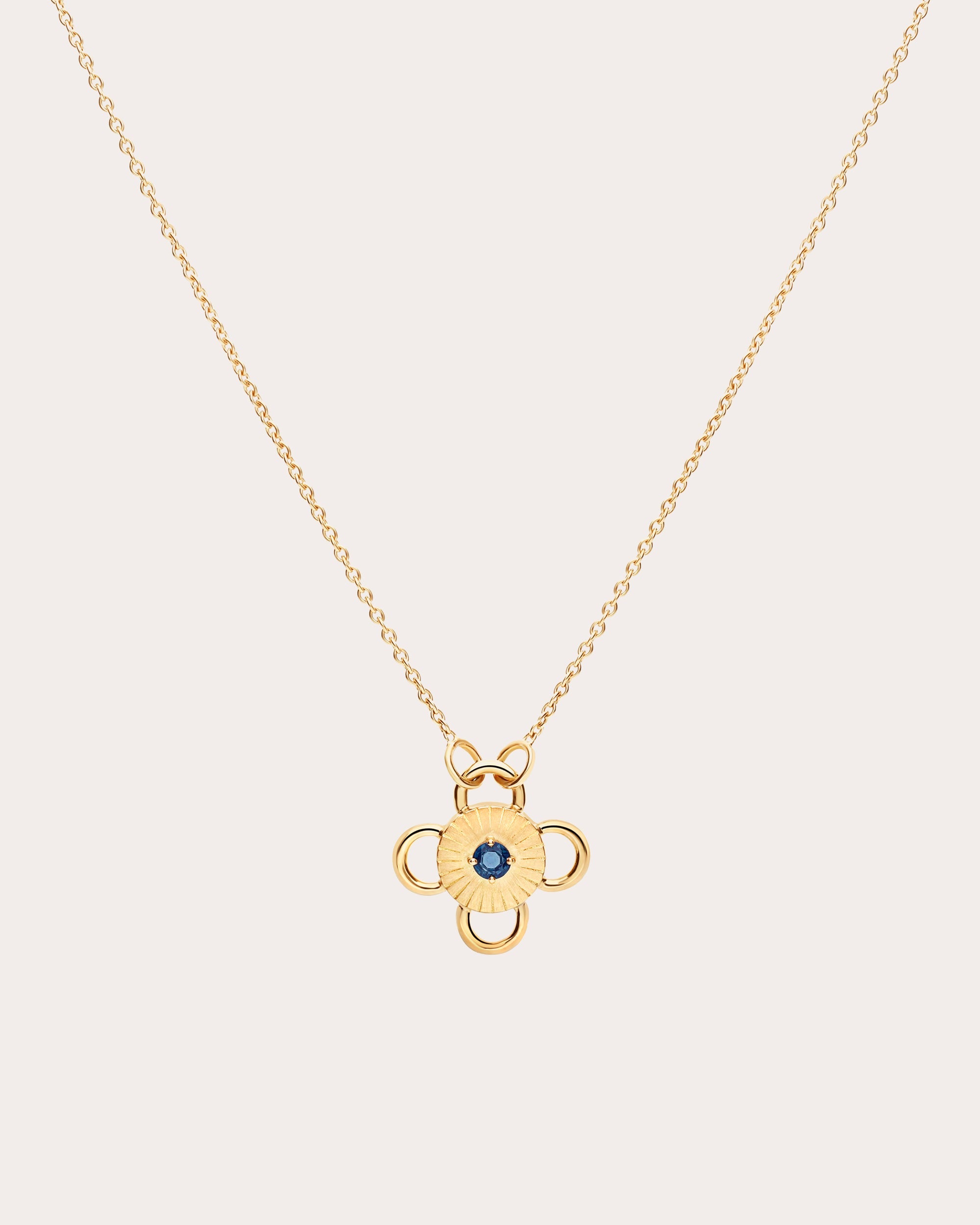 Sapphire & 18k Gold Baby Bolt Pendant Necklace