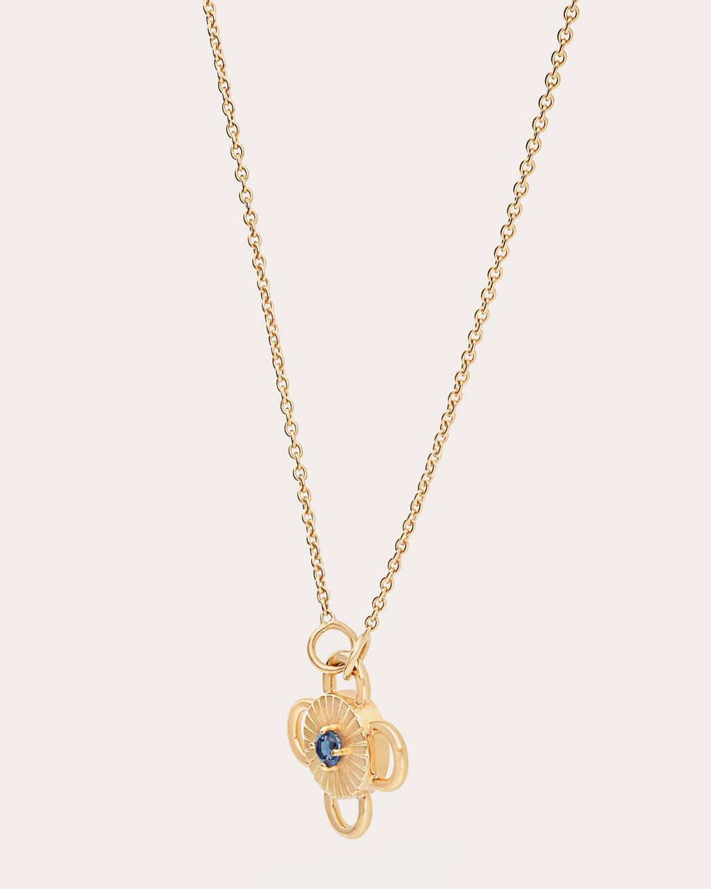 Sapphire & 18k Gold Baby Bolt Pendant Necklace