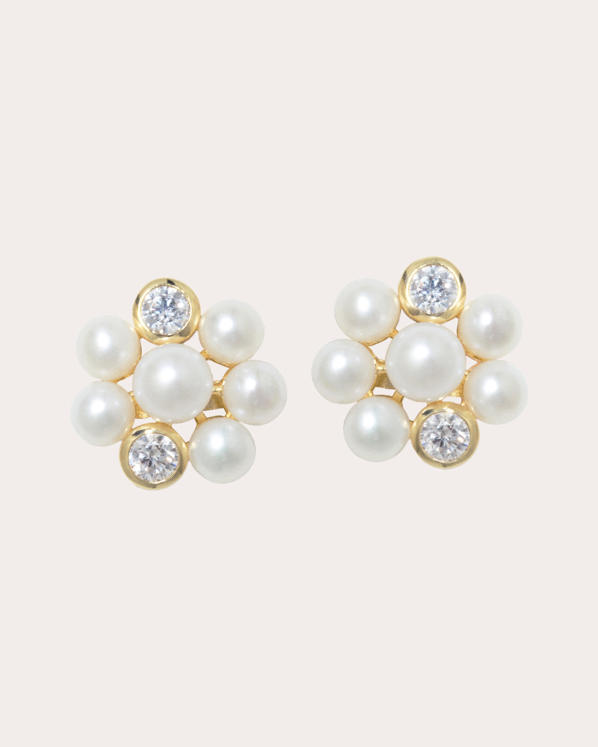 Pearl & Cubic Zirconia Lightdrops Stud Earrings