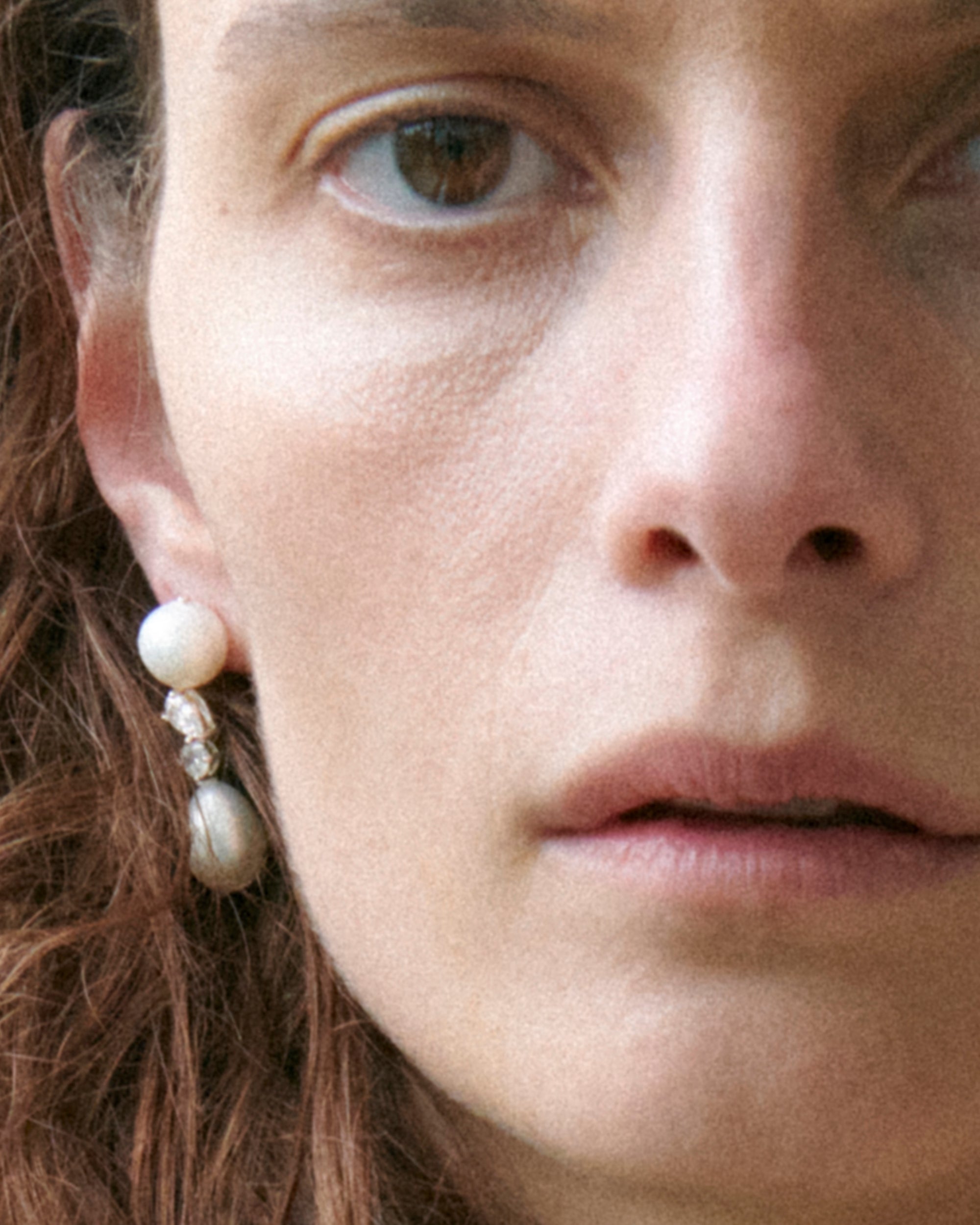 Pearl & Zirconia 'An Aura of Prophecy' Drop Earrings