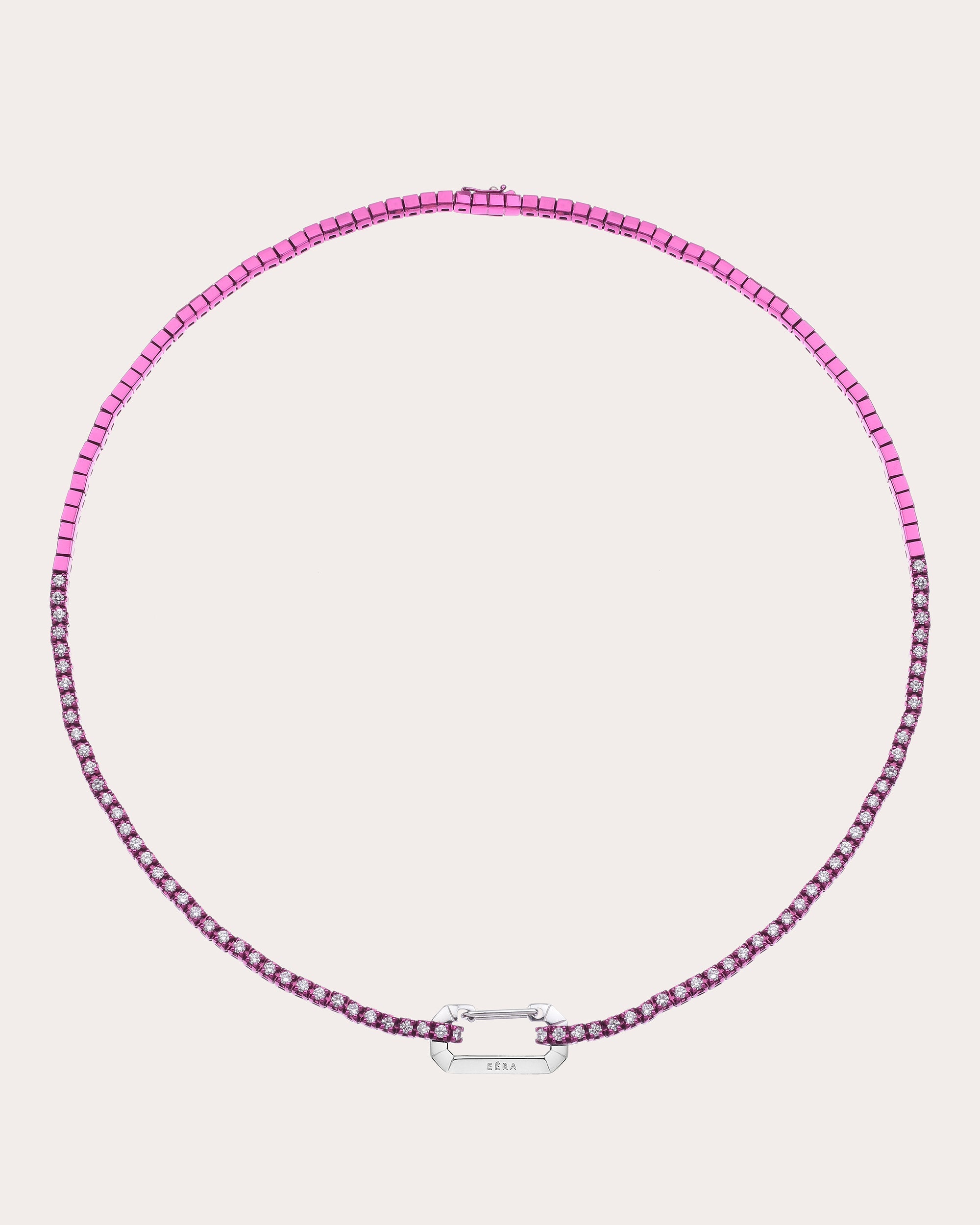 Paris 18K Gold Painted Sterling Silver and Diamond Necklace