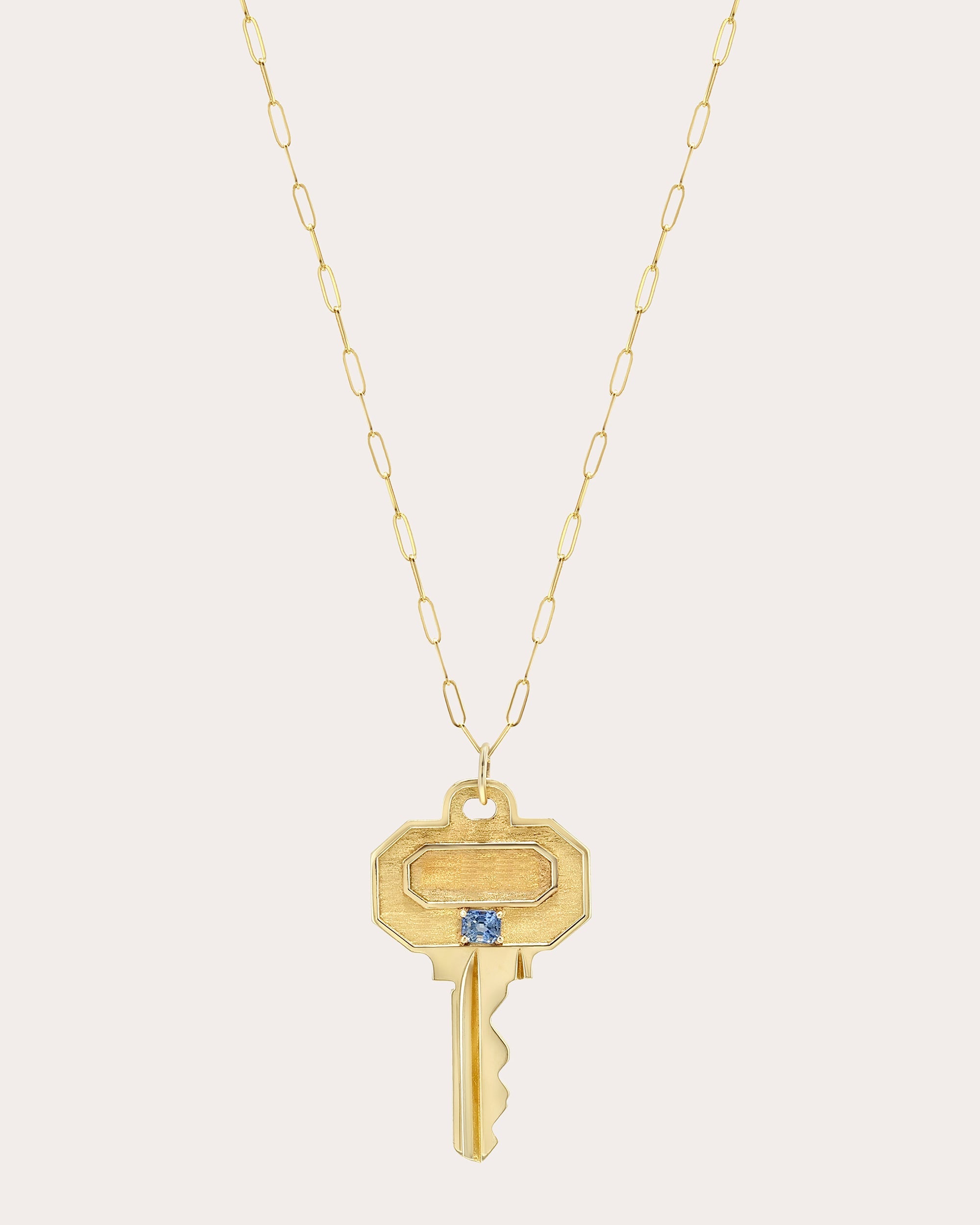 Sapphire Past Present Future Pendant Necklace