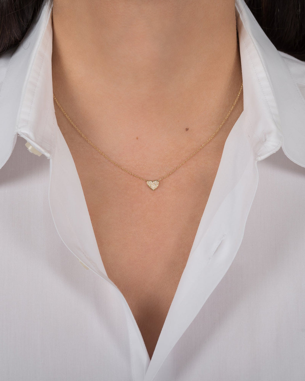 Diamond & 14k Gold Heart Pendant Necklace