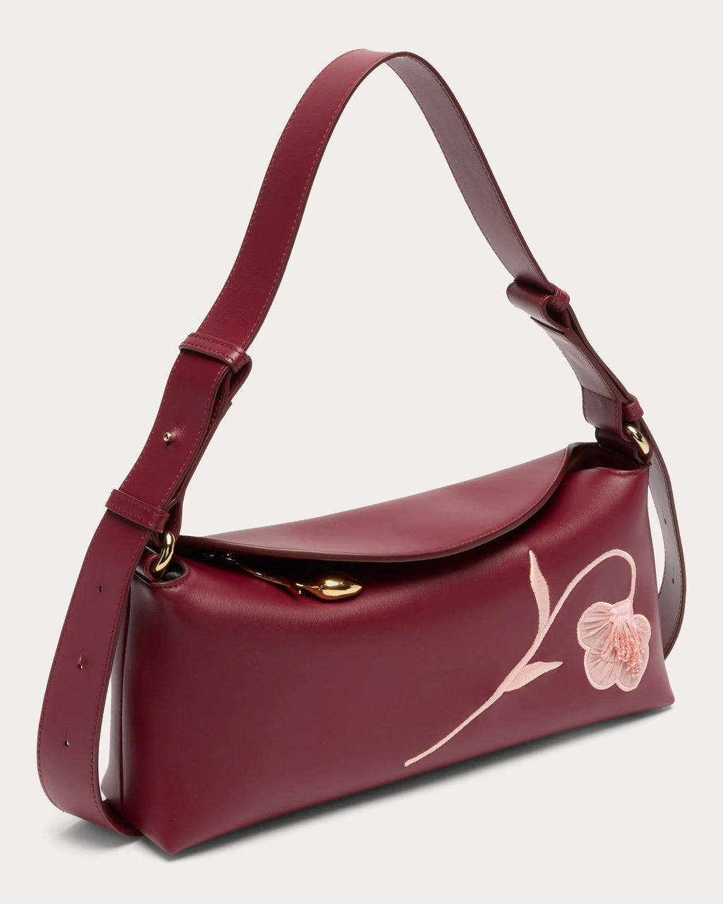 East West Bloom Leather Handbag