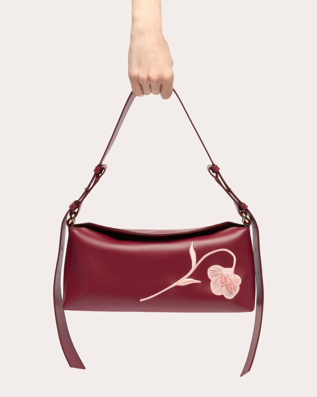 East West Bloom Leather Handbag