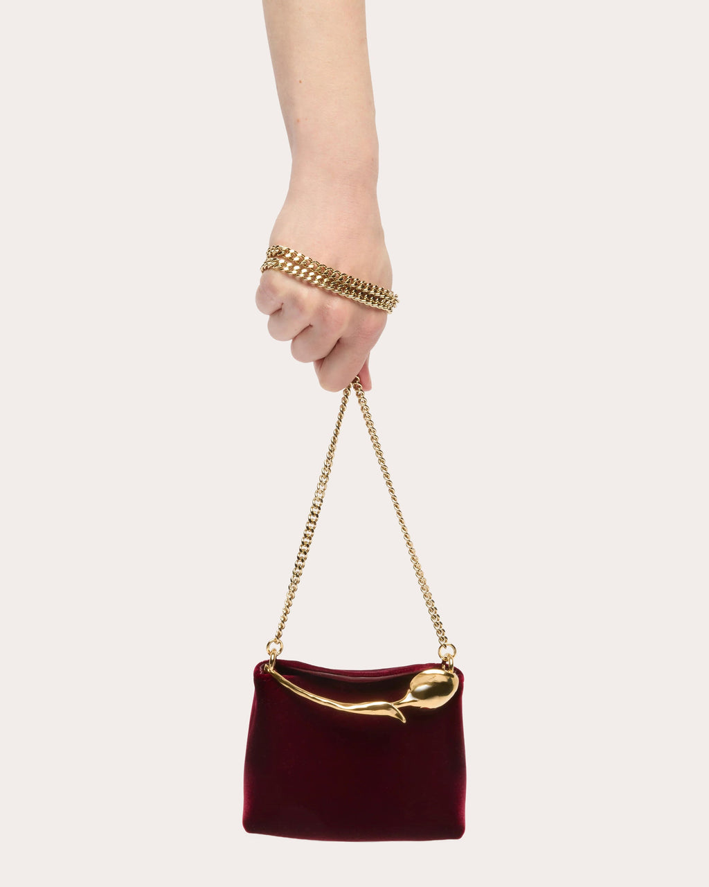 Micro Bloom Velvet Handbag