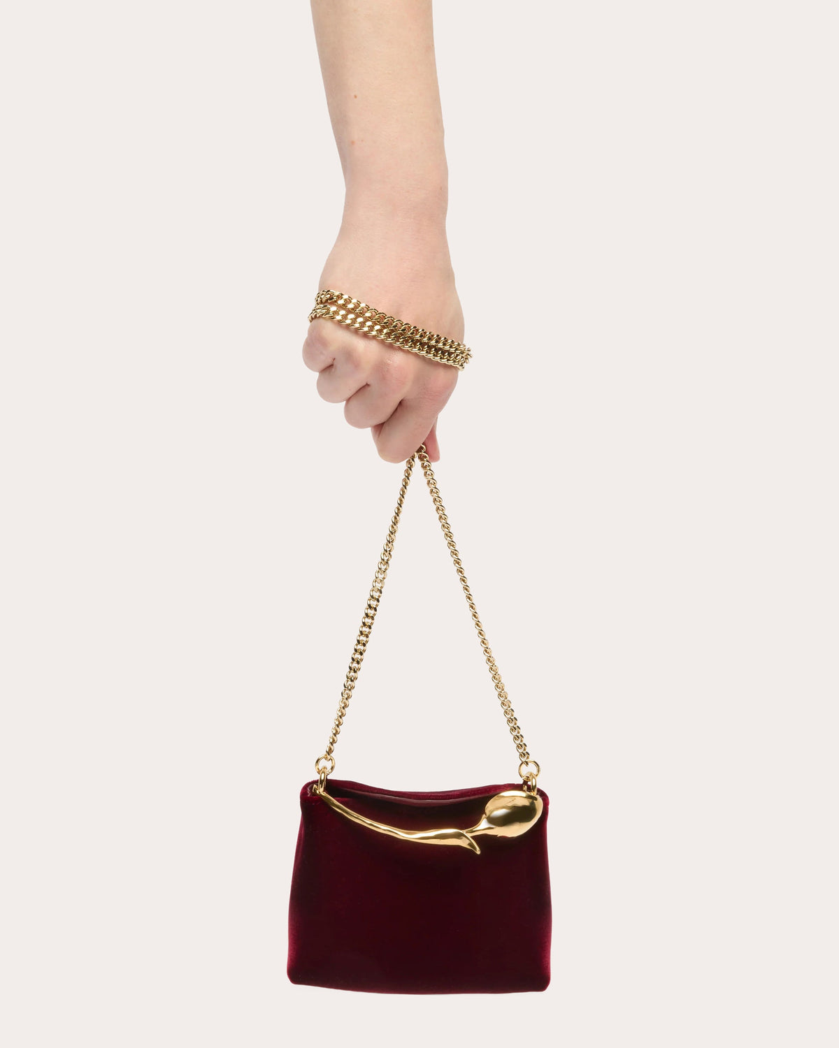 Micro Bloom Velvet Handbag