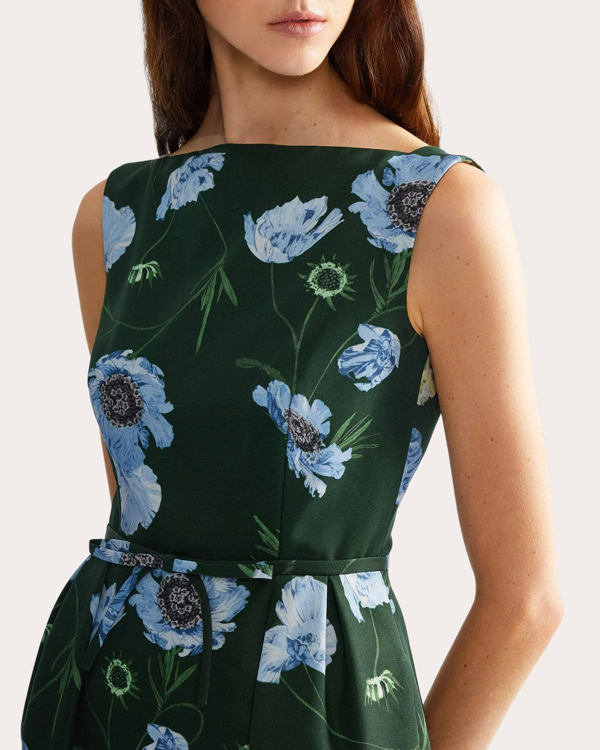 Floral Cotton Faille Pencil Dress