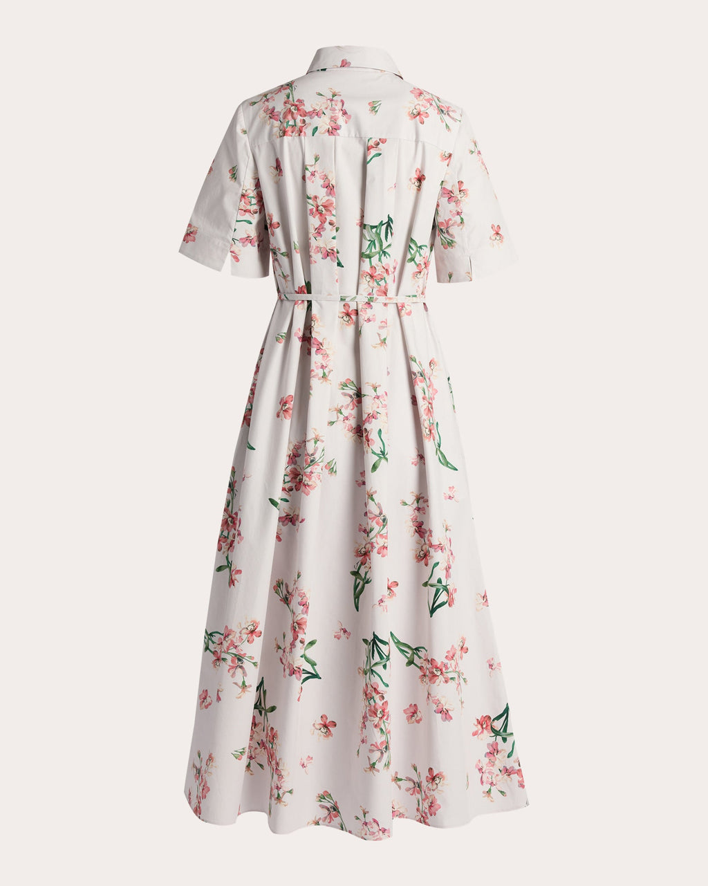 Floral Cotton Midi Shirt Dress