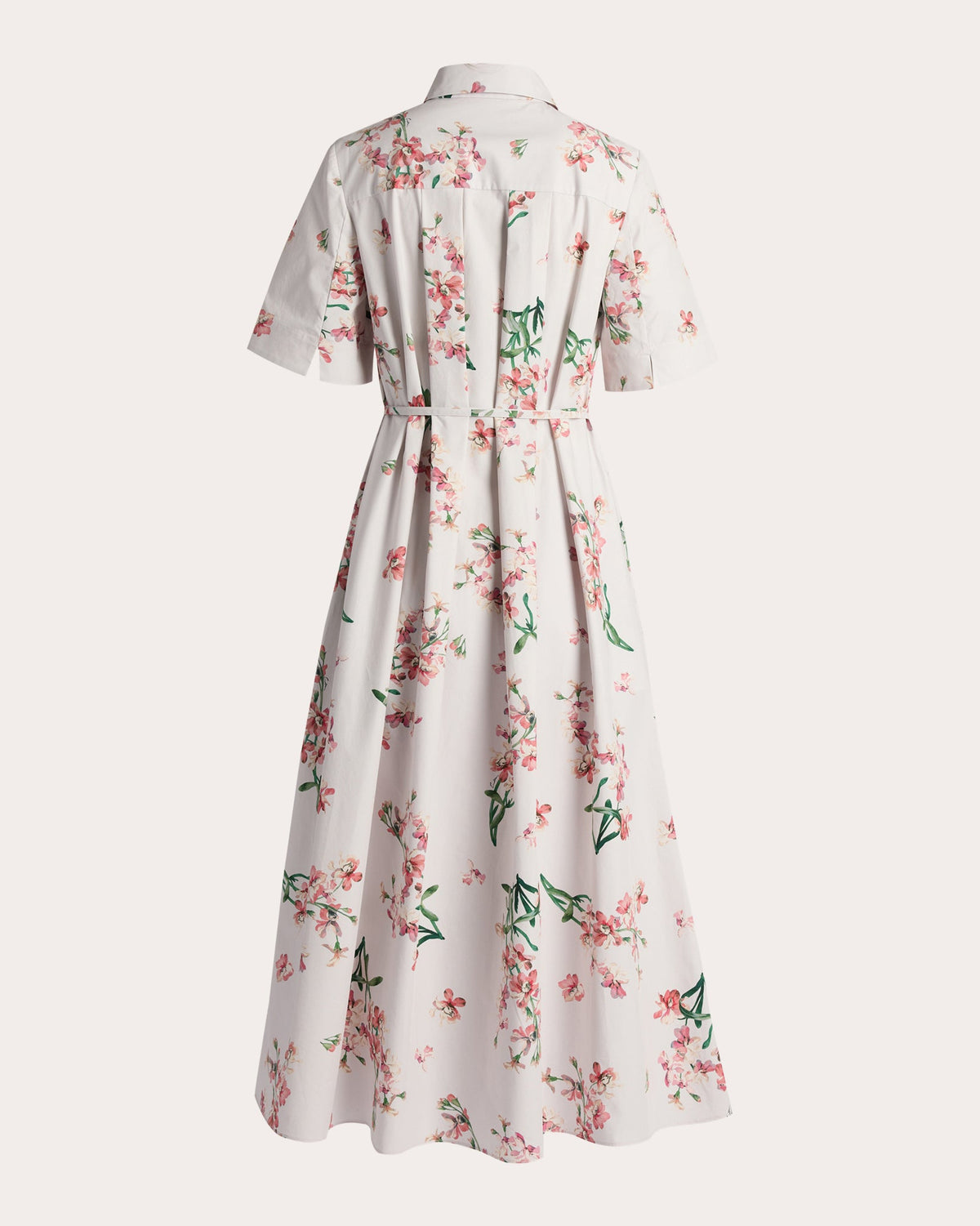 Floral Cotton Midi Shirt Dress