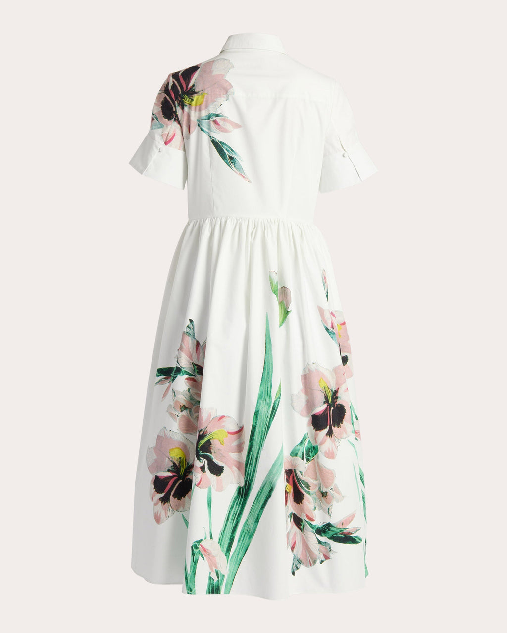 Floral Cotton Gathered Shirt Dress