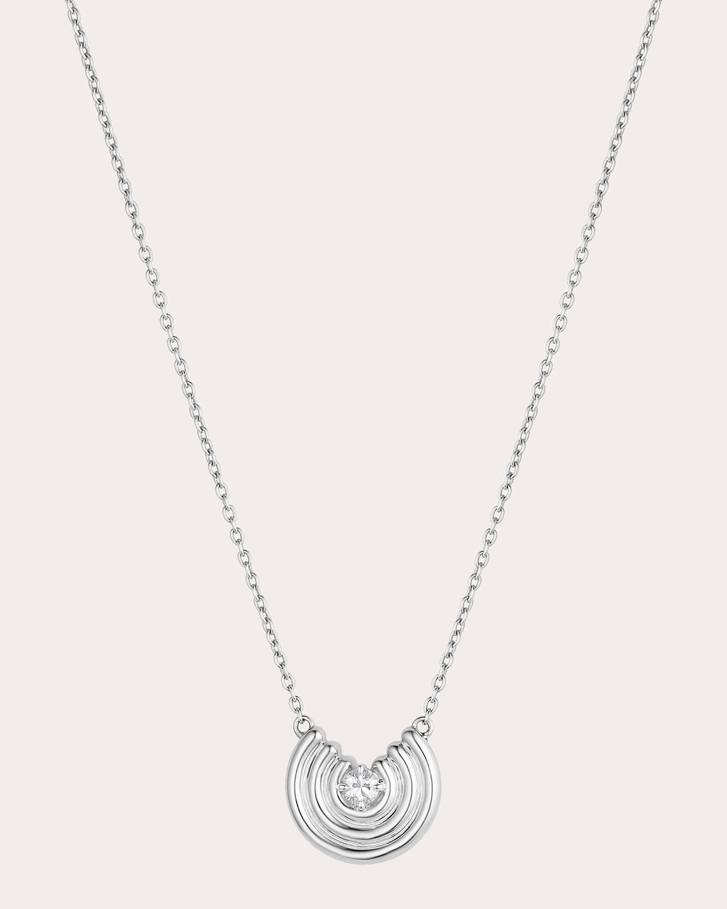 White Sapphire Petite Revival Pendant Necklace