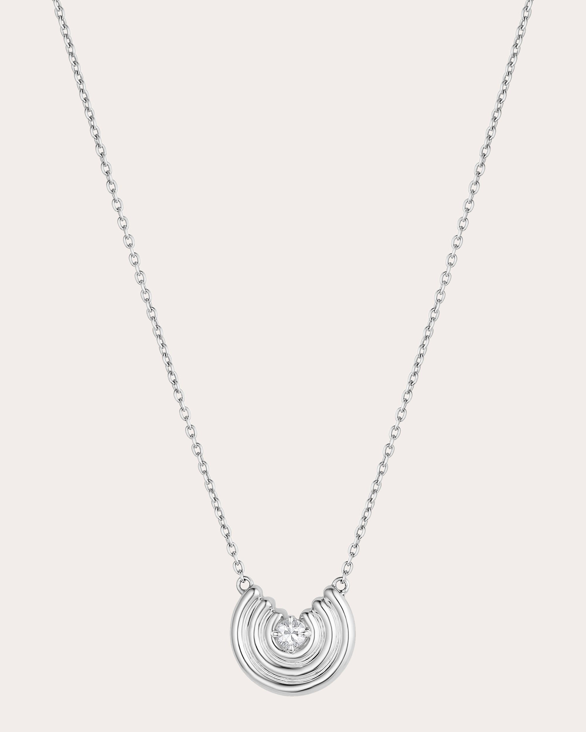 White Sapphire Petite Revival Pendant Necklace