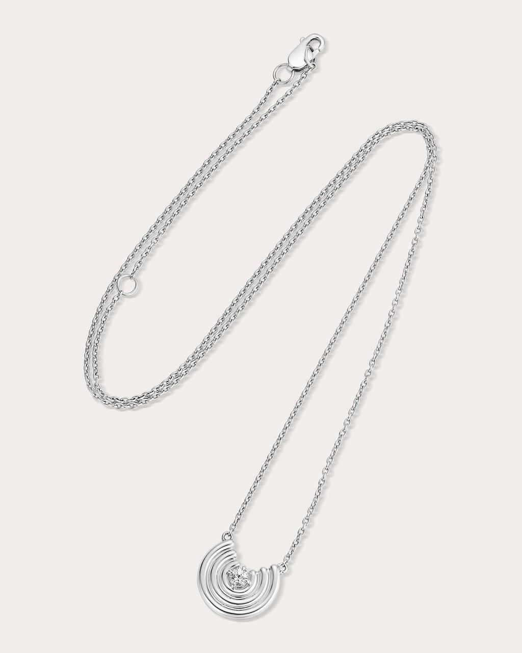 White Sapphire Petite Revival Pendant Necklace