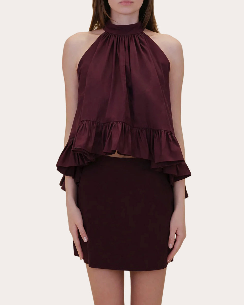 Blair Poplin A-Line Mini Skirt