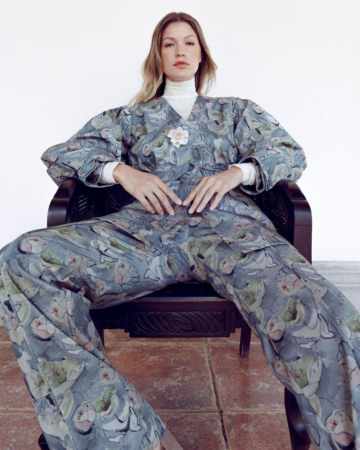 Abundance Floral Double-Breasted Coat