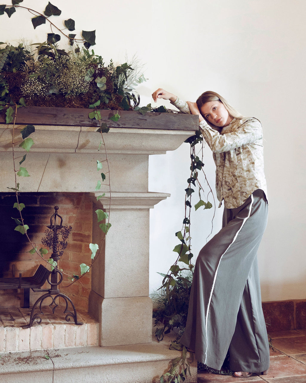 Radiance Grosgrain Wide-Leg Pants