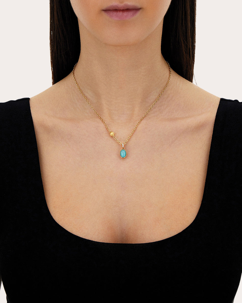 Amazonite Doublet Small Anice Boules Charm
