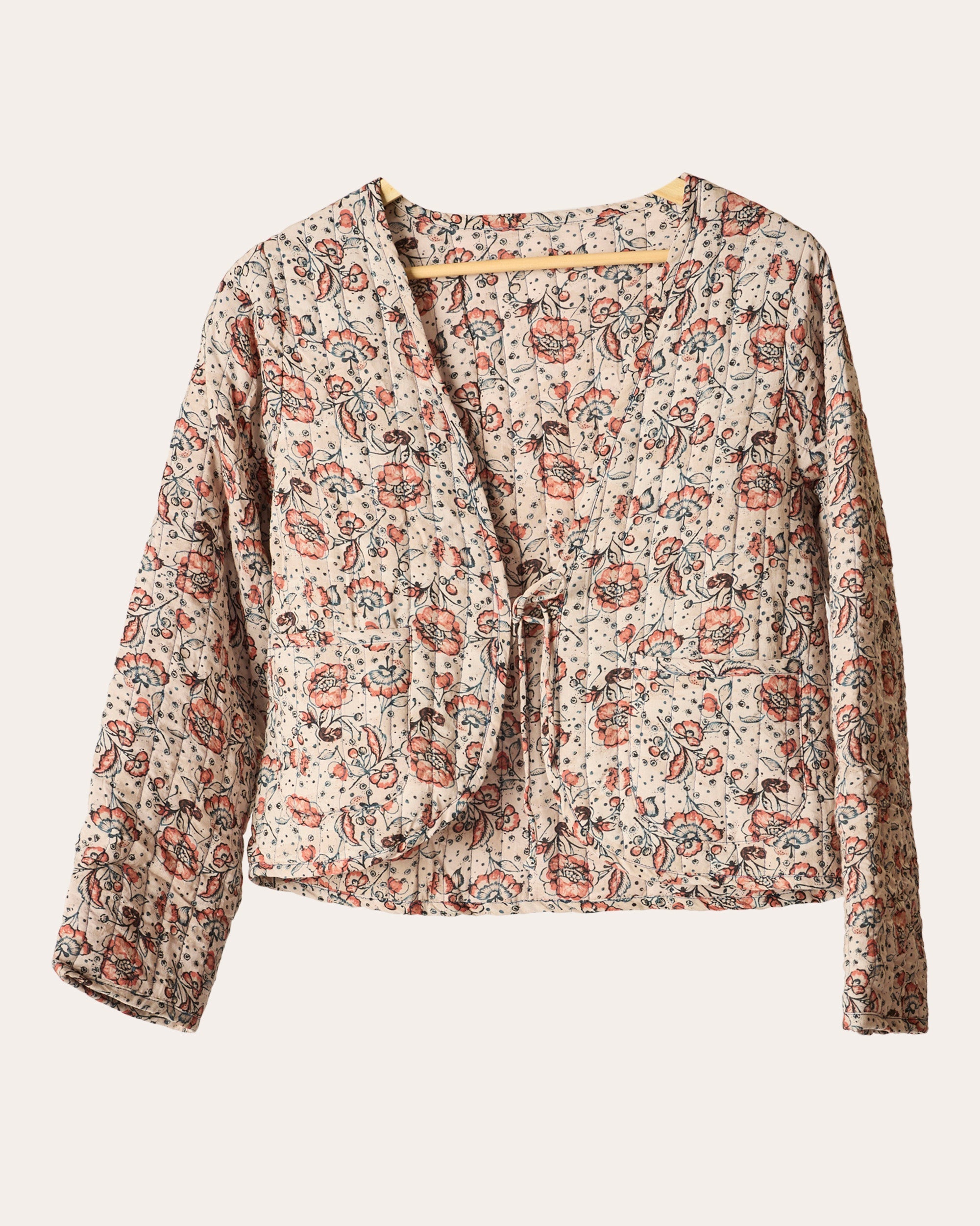 Saskia Floral Quilted Crop Jacket
