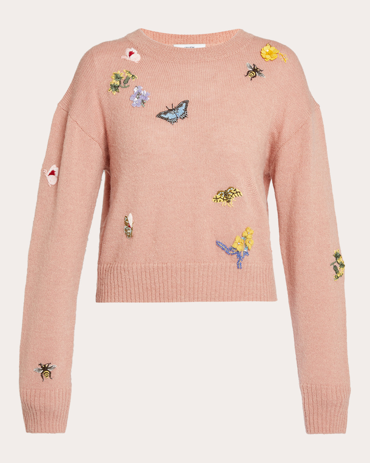 Embroidered Wool Crewneck Sweater