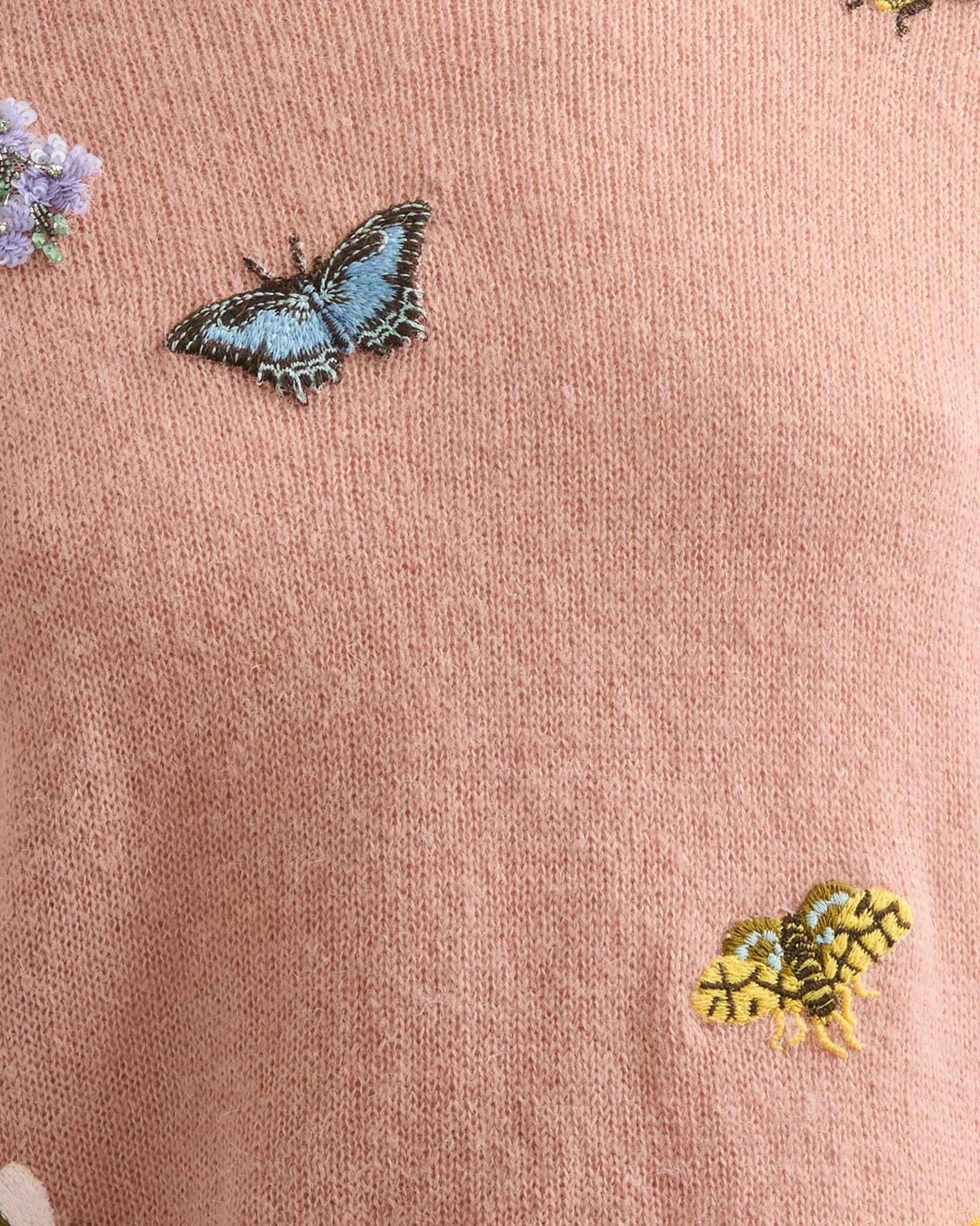 Embroidered Wool Crewneck Sweater