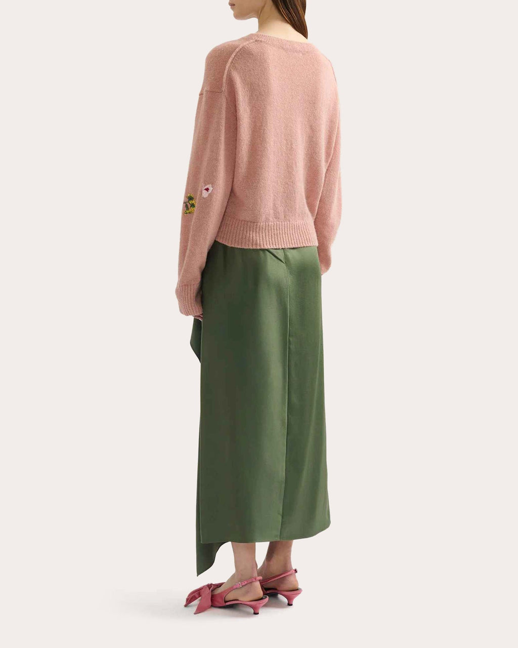 Embroidered Wool Crewneck Sweater