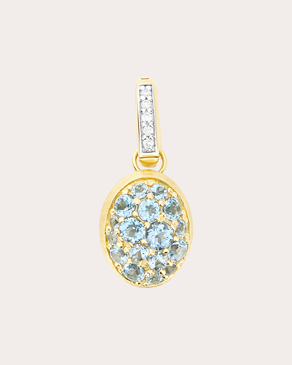 Blue Topaz Pavé Small Anice Boules Charm
