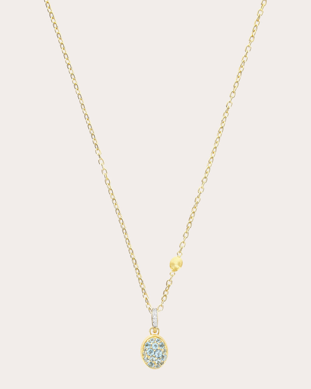 Blue Topaz Pavé Small Anice Boules Charm