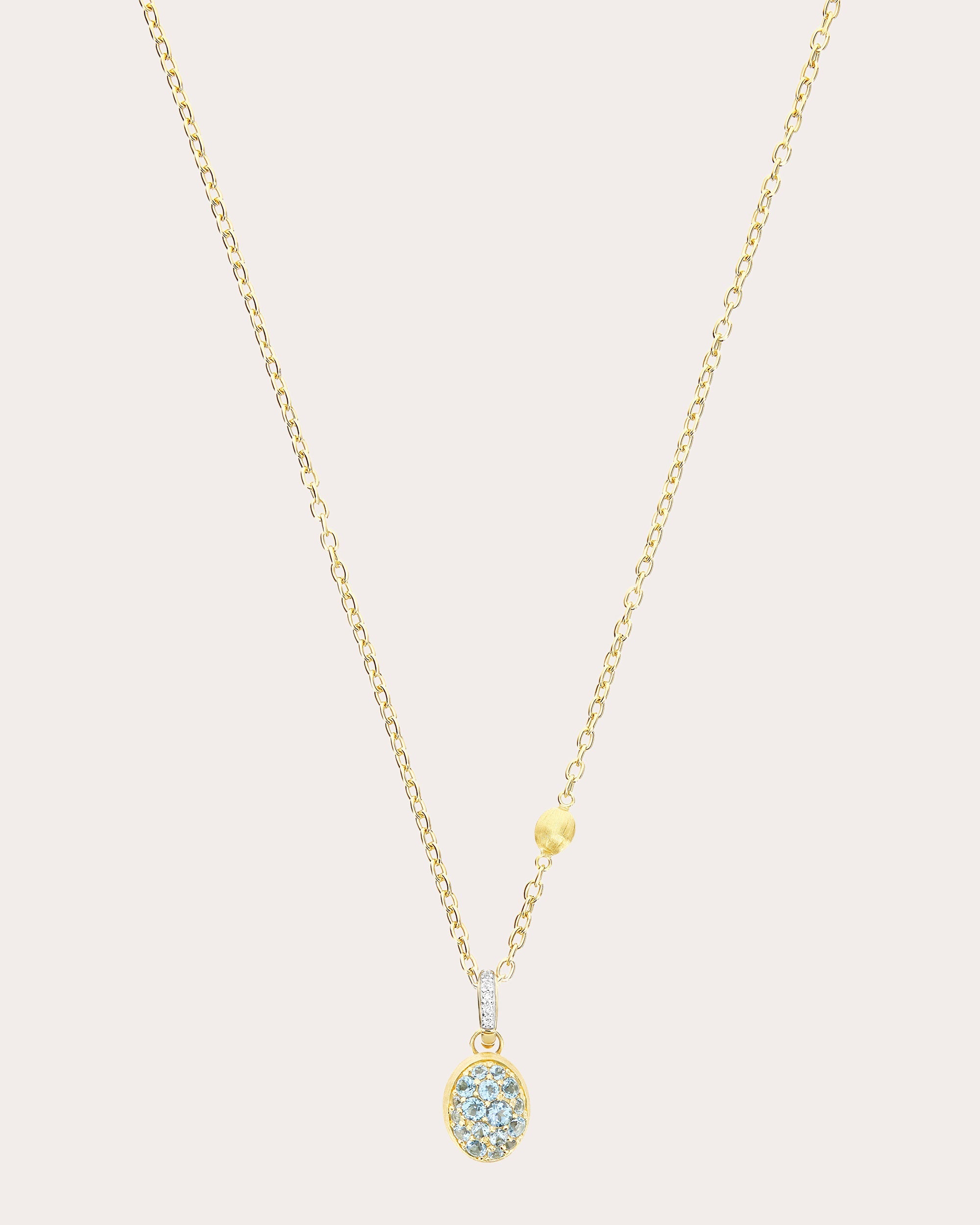 Blue Topaz Pavé Small Anice Boules Charm