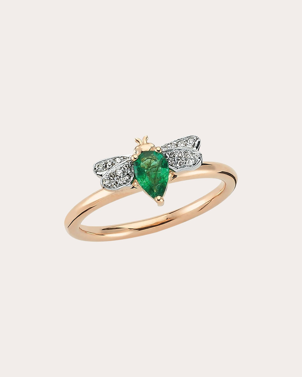 Emerald & Diamond Queen Bee Bella Ring