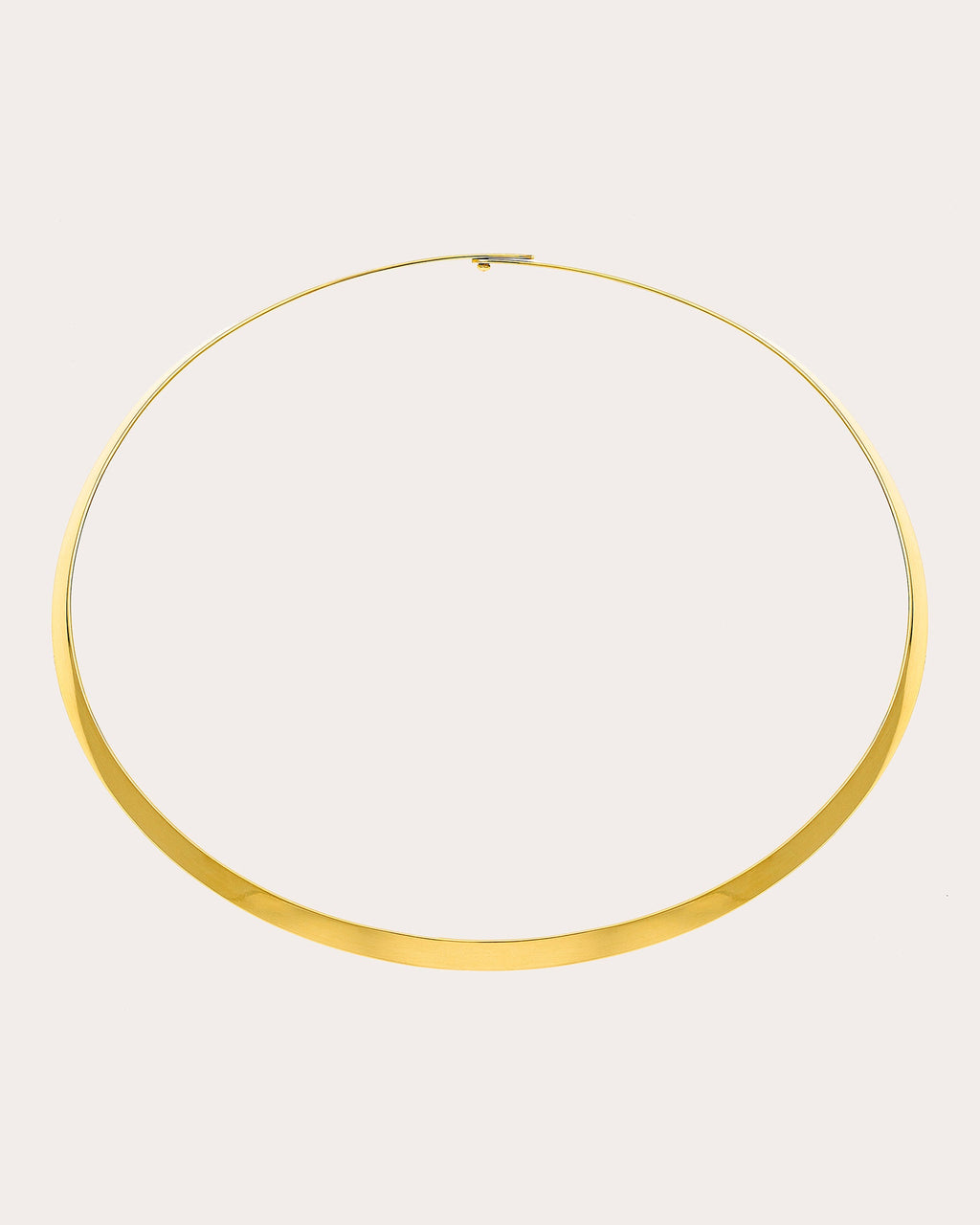 18k Gold Solid Wide Collar Necklace