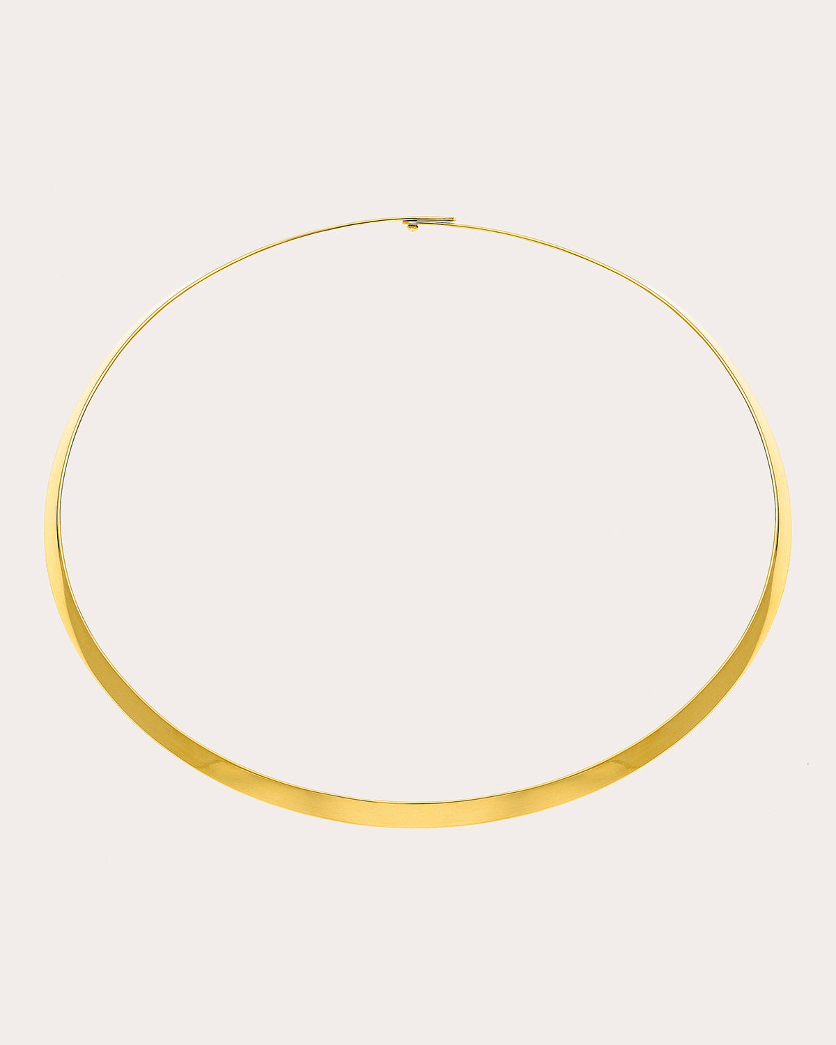 18k Gold Solid Wide Collar Necklace